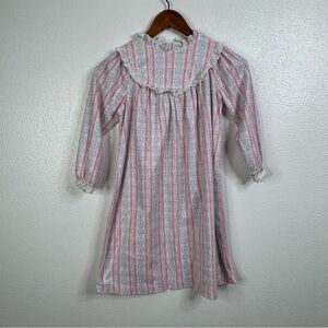Lanz of Salzburg Little Girls Striped Floral Long Sleeve Nightgown Size Xsmall
